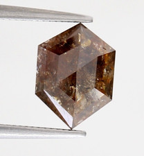 1.92ctw Brown Hexagon cut Diamond Brilliant Cut Natural Loose diamond For Gift