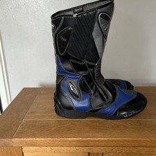 Nitro Racing Motorcycle Boots Size 10 Black & Blue