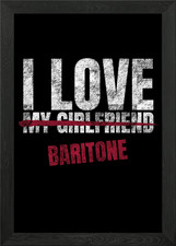I Love Baritone Musical Framed