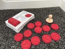 A - Z + 1 x @ COOKIE-BISCUIT-CRAFT STAMP EMBOSSER STAMP SET WITH HOLDER - VGC