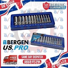 USPRO 13PC DEEP DRIVE 1/4" INCH SOCKET SET 4-14MM DEEP SOCKETS LONG REACH CR-V