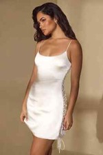 Oh Polly Iskra Satin Lace Up