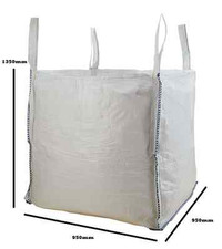 2 x 1 tonne ton Builders Bags Sacks Garden Rubbish Waste Logs round bale storage