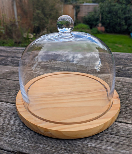 Vintage glass cheese cloche - vintage,