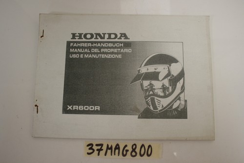 Owner manual honda xr600r - honda,