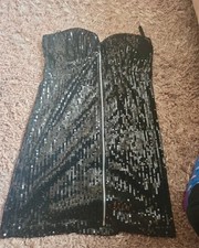 Select Sparkly Silver Women’s Boob Tube Dress XXL