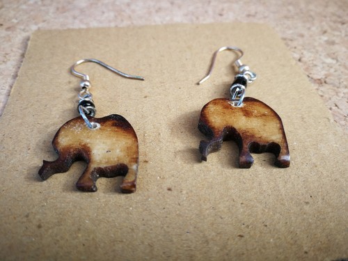 Elephant shape brown bone - elephant,