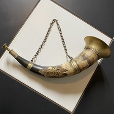 Vintage Ancient Order Of The Foresters Ceremonial Horn Brass 1800’s Stag AOF 