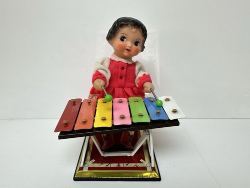 Vintage xylophone playing girl - vintage,