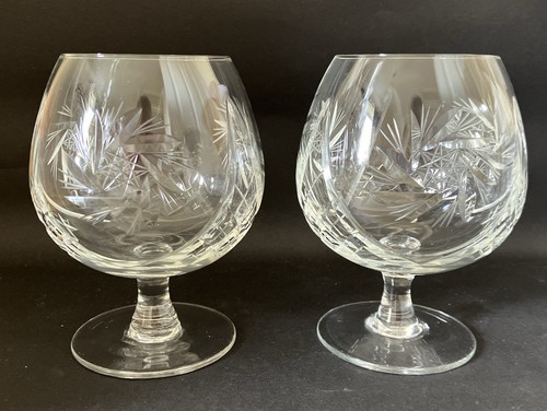 Set vintage cut - of, glass