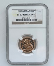 2000 millennium Gold Proof Full Sovereign - NGC PF69 Ultra Cameo