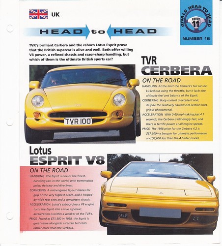 Tvr cerbera lotus esprit - vs.,