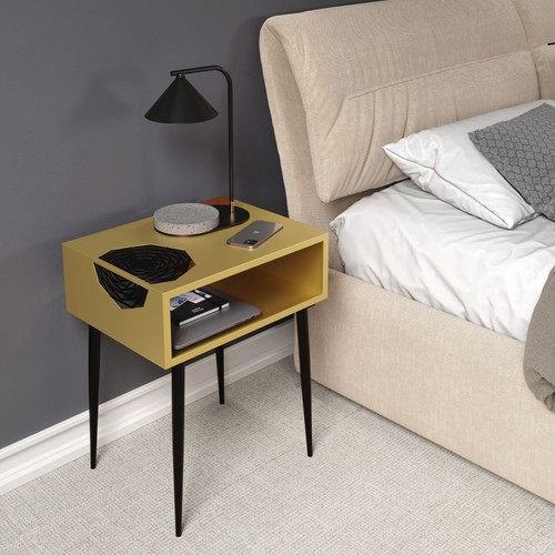 Galaxy metal bedside table - metal,
