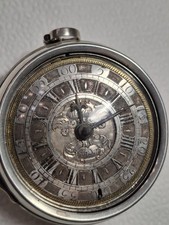 Antique english silver verge - english,