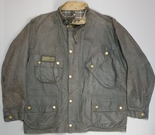Barbour International Suit Wax Jacket Mens C46 - XXL Black Vintage Motorcycle