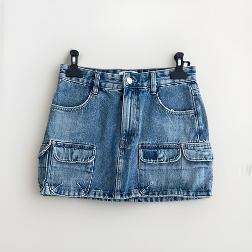 Zara denim mini skirt size - zara, xs