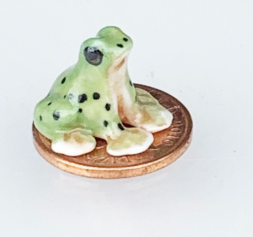 Green ceramic frog - green, tumdee