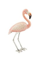 Saturno Silver and Enamel Flamingo - Fully Hallmarked Sterling Silver