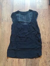 George women's LBD black capsleeve dress size small