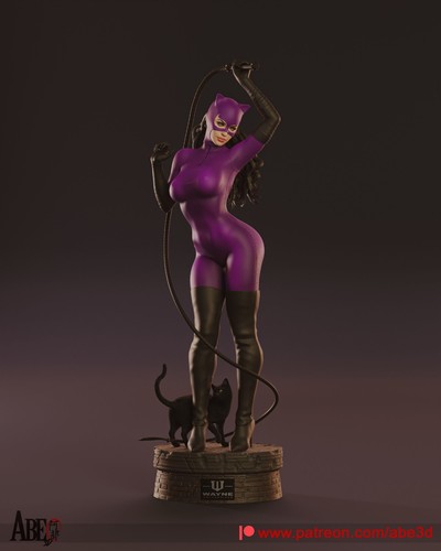 Catwoman statue print - statue,