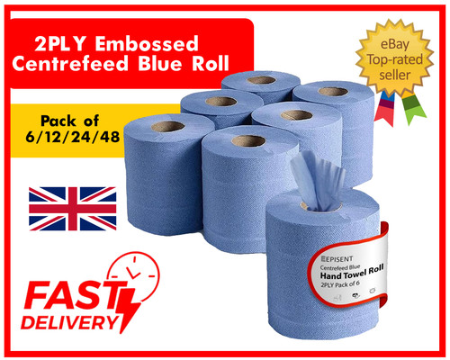 Blue centrefeed rolls ply - blue,