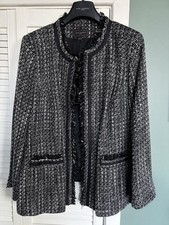 Stunning Ann Harvey Channel Style Tweed Style Jacket Size 26 New With Tags