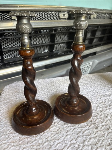 Pair vintage barley twist - of,
