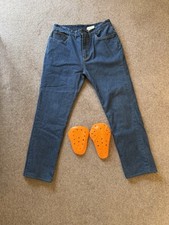 HOOD K7/B WOMENS STRAIGHT-LEG STONEWASH BLUE MOTORCYCLE JEAN SIZE 16