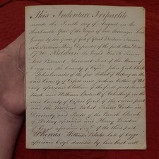 1720 Hand-Stitched Indenture