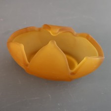 Art Deco Frosted Amber Glass