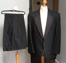 Vintage THE LABEL Dinner SUIT Tuxedo 46" 40W 31L wool mix Made in England