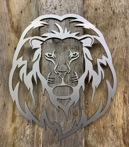 Lion cat steel metal wall - steel, art
