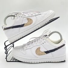 Nike Dunk Low White Leopard Trainers Size UK 4.5 Womens Leather DD7099-100