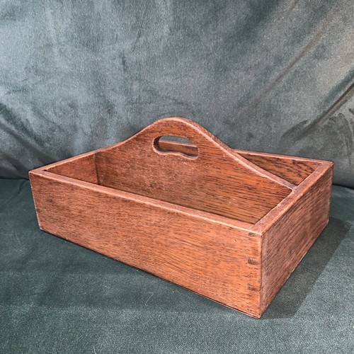 Antique oak cutlery tray house - tray,