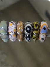 TROLLBEADS ULTRA RARE TIBET SET OF 6  RETIRED  BEADS