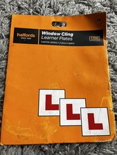 BNIP 3 x Halfords Essentials Window Cling L Plates / Learner plates