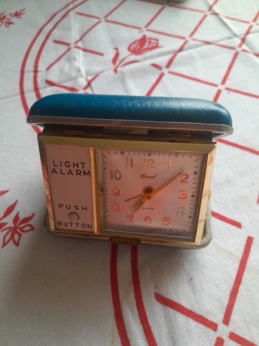 Vintage coral travel - travel, clock