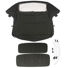 For BMW Z3 E36 1996-2002 Convertible Soft Top with Plastic Window Black BM-33902
