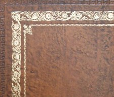 London Tan Calf Leather Insert For Desks Writing Tables and Bureaus Gold Tooling
