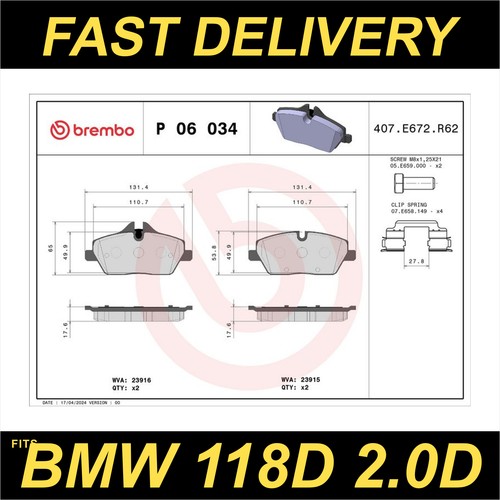 Brembo brake pads set - brake, fits