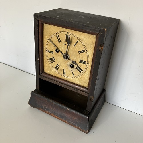 Antique cottage mantel clock - mantel,