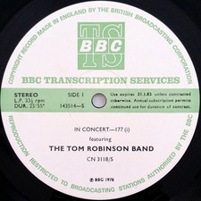 Tom Robinson Band Be Bop