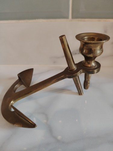 Vintage brass candlestick - vintage,