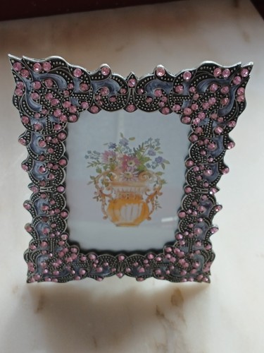 Embellished grey enamel photo - grey,