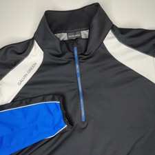 Galvin Green Size Mens XX IFC-1 Gore Windstopper 1/4 Zip Jacket Black Blue Logos
