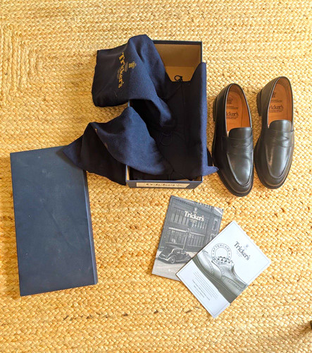 Tricker men leather - leather, black
