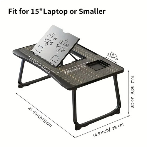 Foldable laptop desk with cup - laptop,