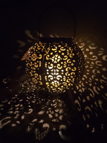 Moroccan solar lantern - lantern, led