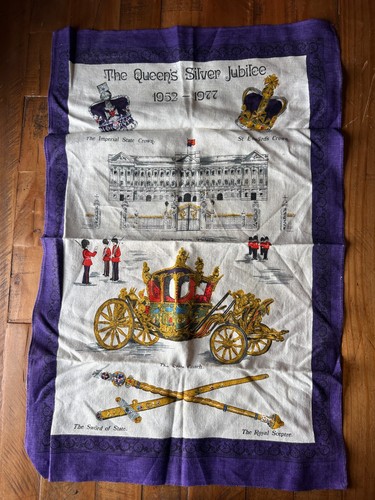 Vintage 1977 tea towel - 1977,
