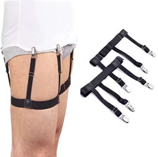 Men’s Shirt Stays Holders Garters Suspenders Straps Tuck It Keepers Adjustable